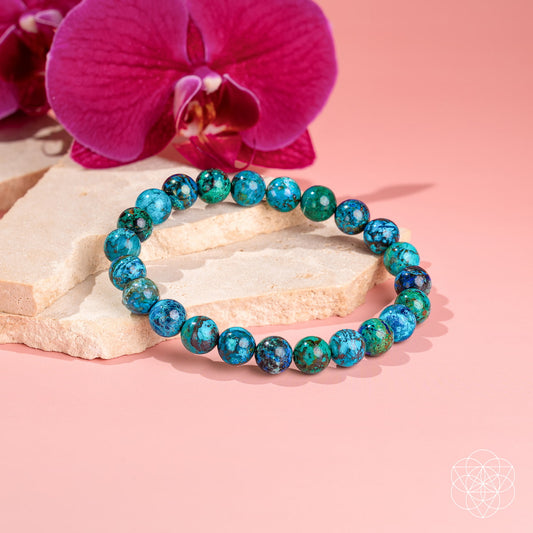 Cleopatra’s Wise Stone - Rare Peruvian Chrysocolla Bracelet by Conscious Items