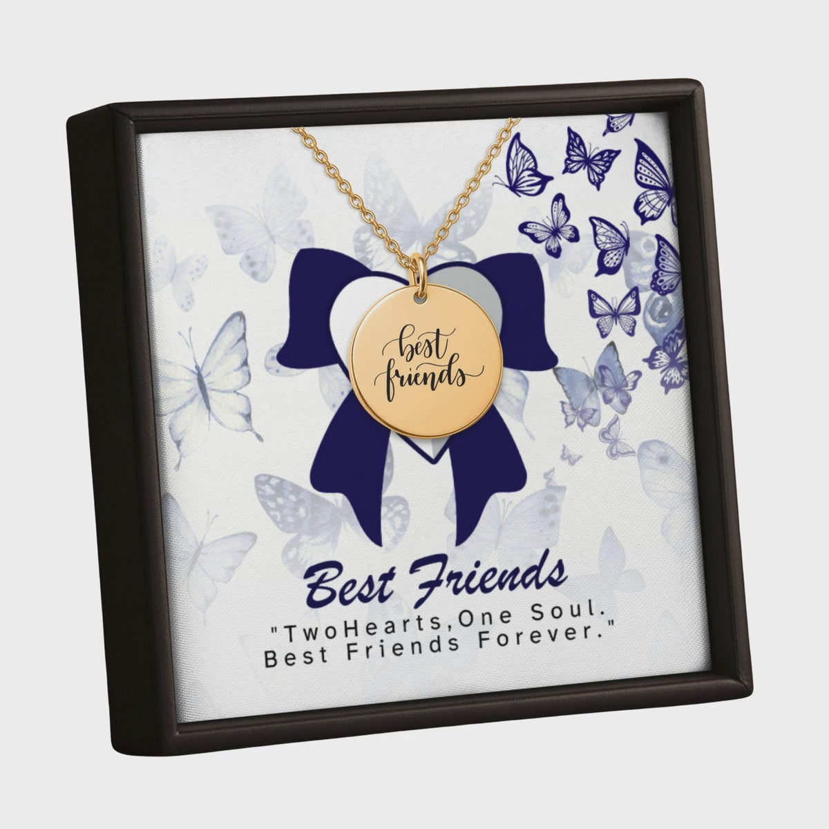 Personalized best friends coin necklace friendship jewelry gift for BFF