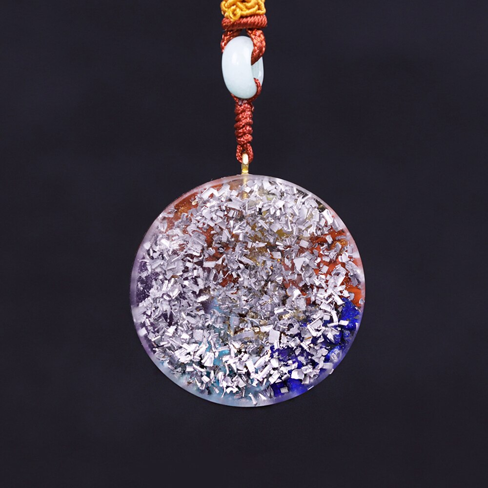 7 Chakra Orgone energy pendant necklace healing stones EMF protection For women energy meditation Jewelry-1