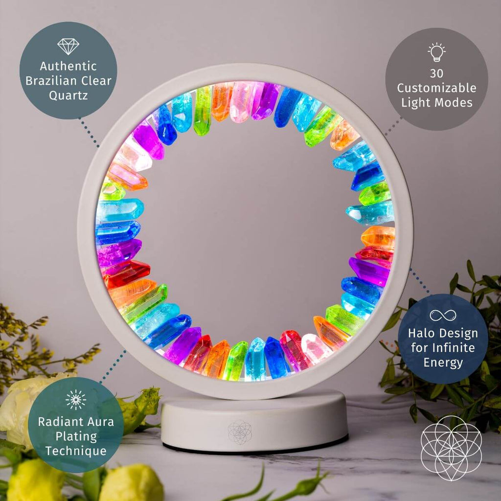 Rainbow After the Storm - Clear Quartz Lamp of Hope by Conscious Items