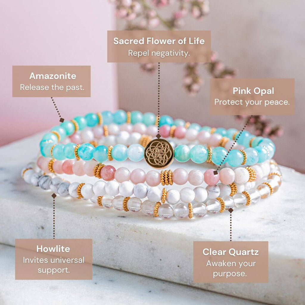 Stress Relief Bracelet Pack - Harness Positive Energy for Calm and Clarity by Conscious Items