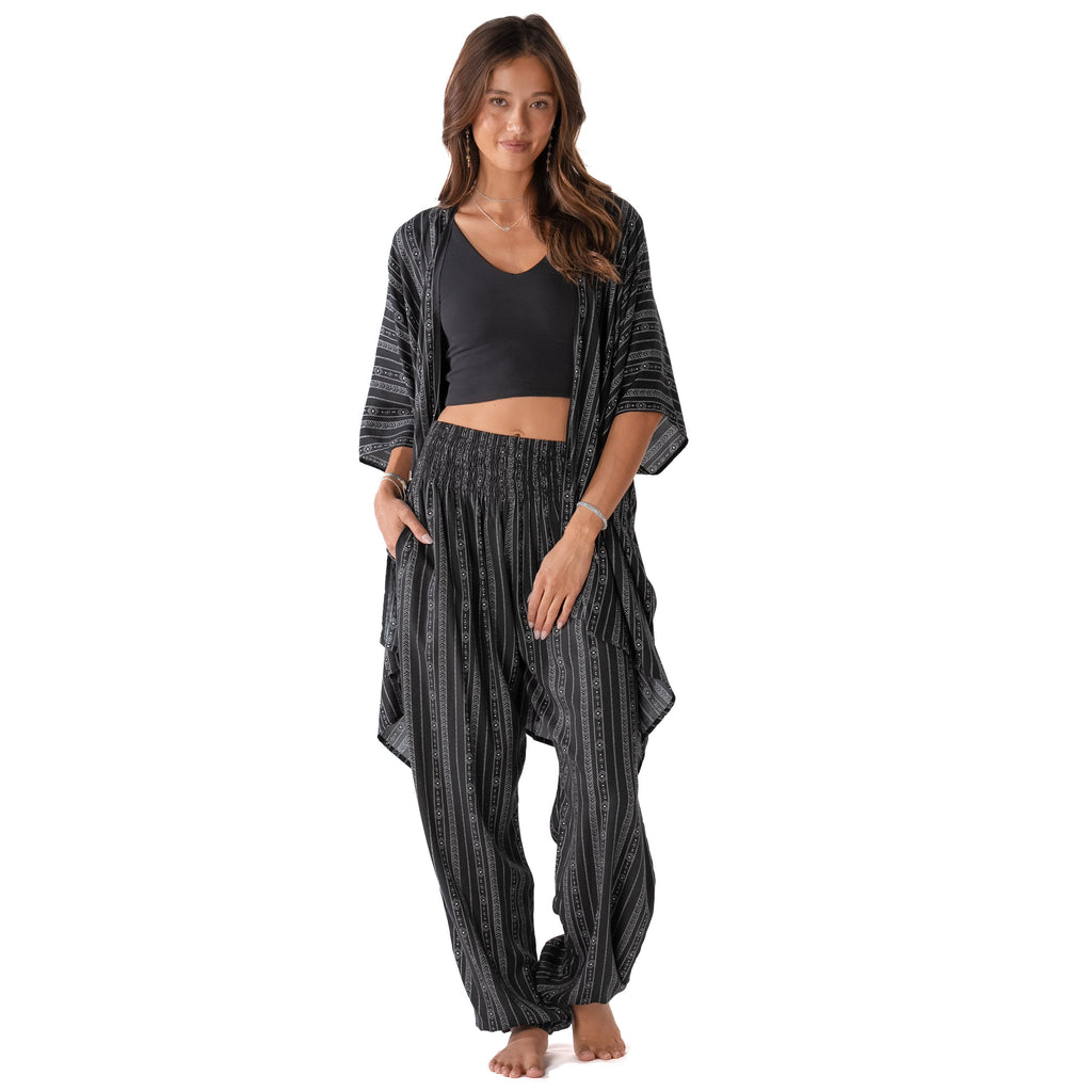 Akha Tribal Print Harem Pants by LotusAndLuna