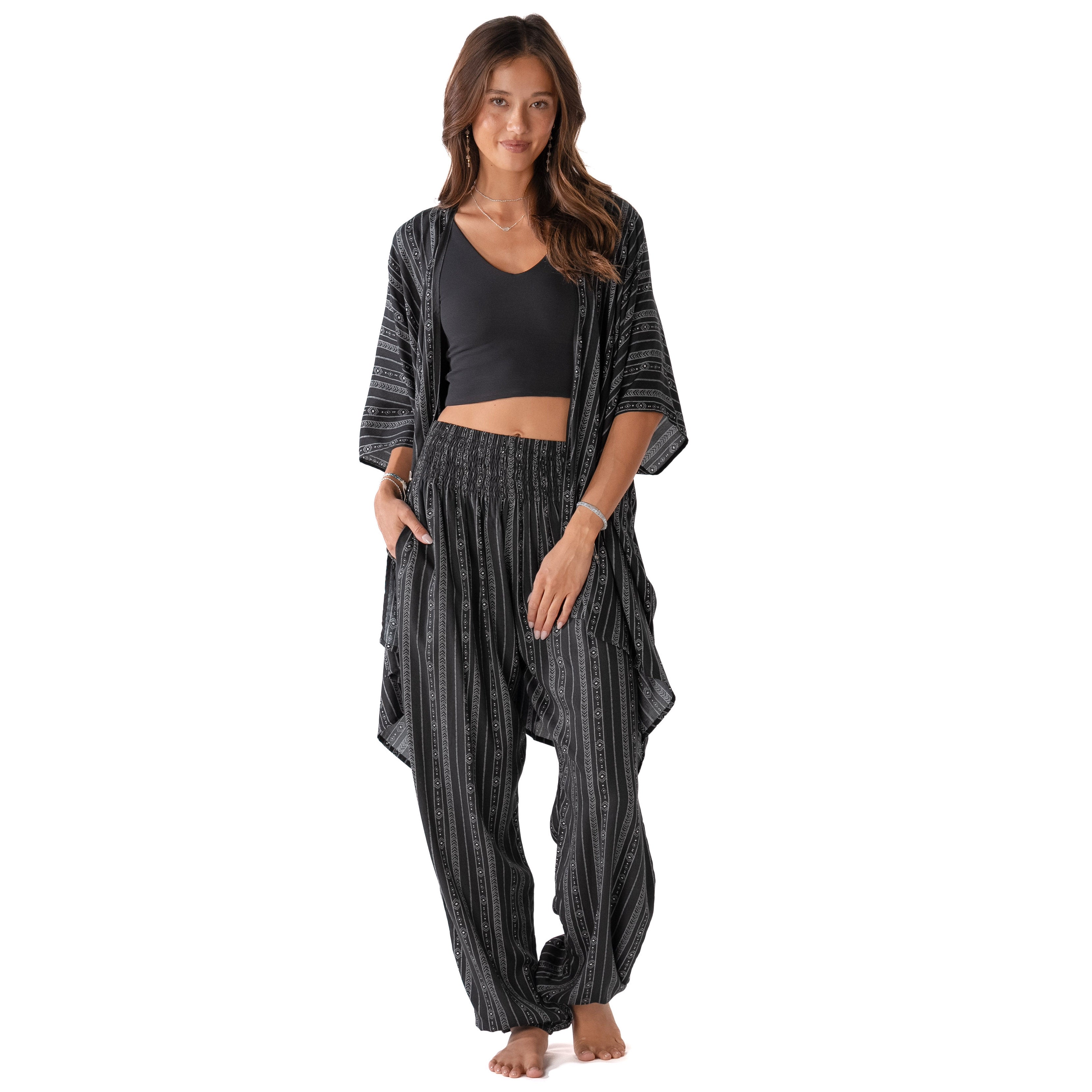 Akha Tribal Print Harem Pants by LotusAndLuna
