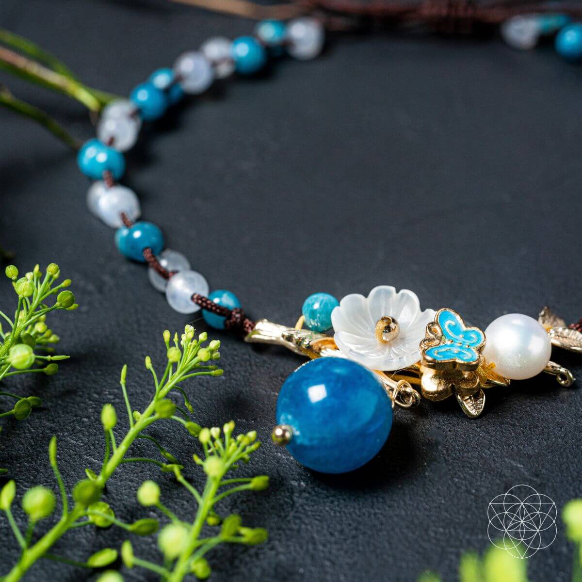 Triple Crystal Anklet of Positivity by Conscious Items